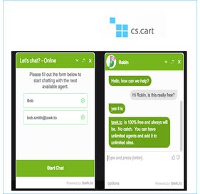 Tawk live chat addon For CS-Cart